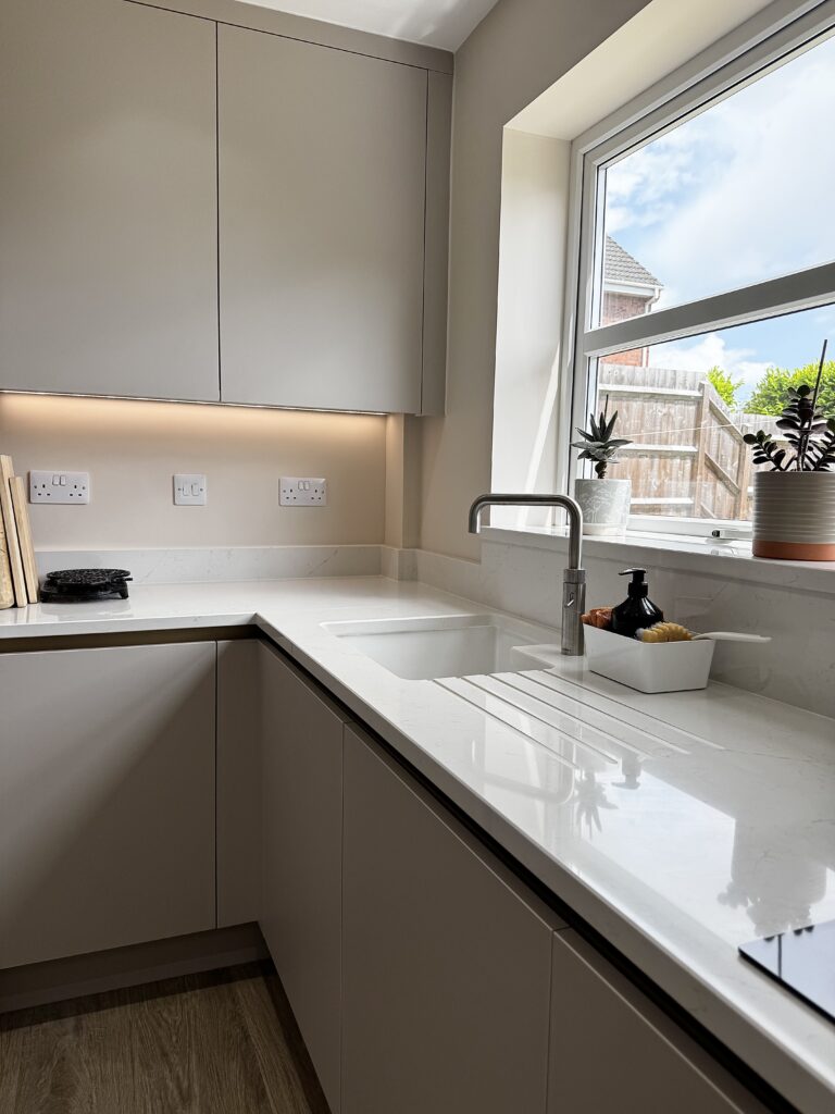 Recent Projects | How We Designed a Calm Contemporary Kitchen & Utility Room in Redditch