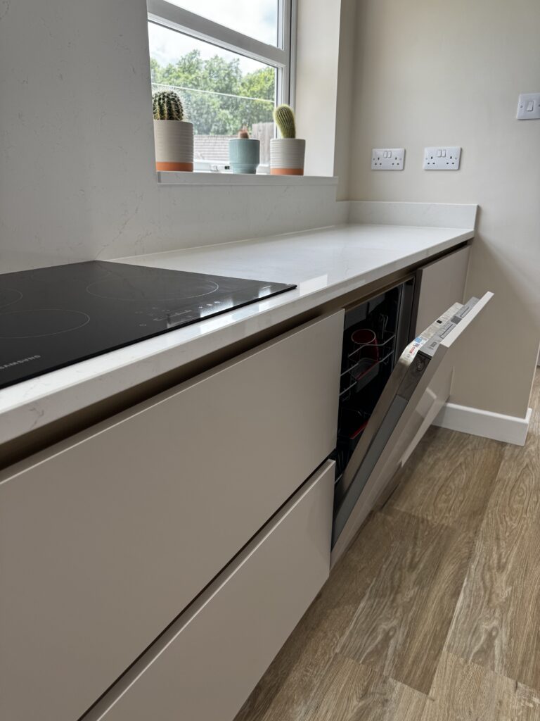Recent Projects | How We Designed a Calm Contemporary Kitchen & Utility Room in Redditch