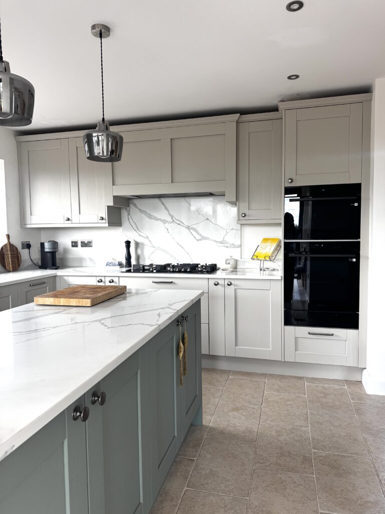 Recent Projects | A Kitchen Designed for the Next Generation: A Bespoke Reed Green & Taupe Kitchen