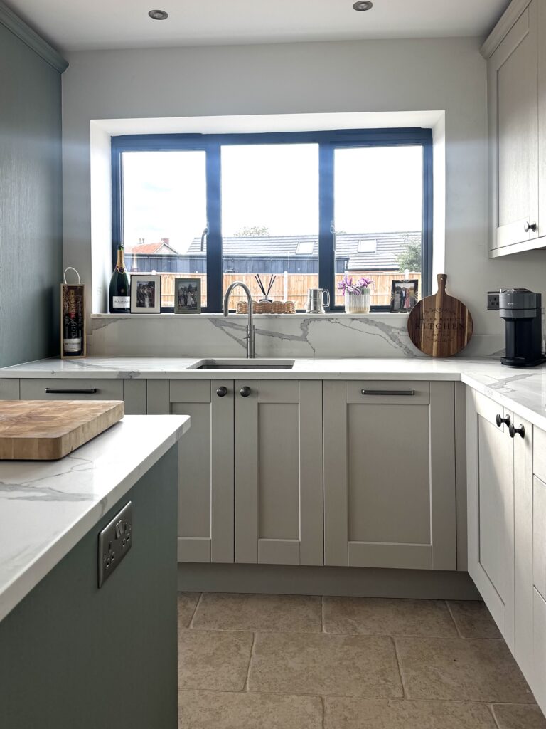 Recent Projects | A Kitchen Designed for the Next Generation: A Bespoke Reed Green & Taupe Kitchen