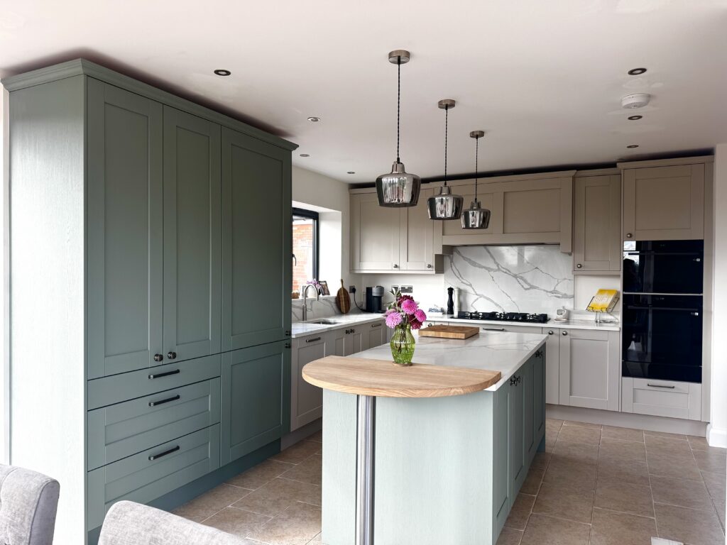 Recent Projects | A Kitchen Designed for the Next Generation: A Bespoke Reed Green & Taupe Kitchen