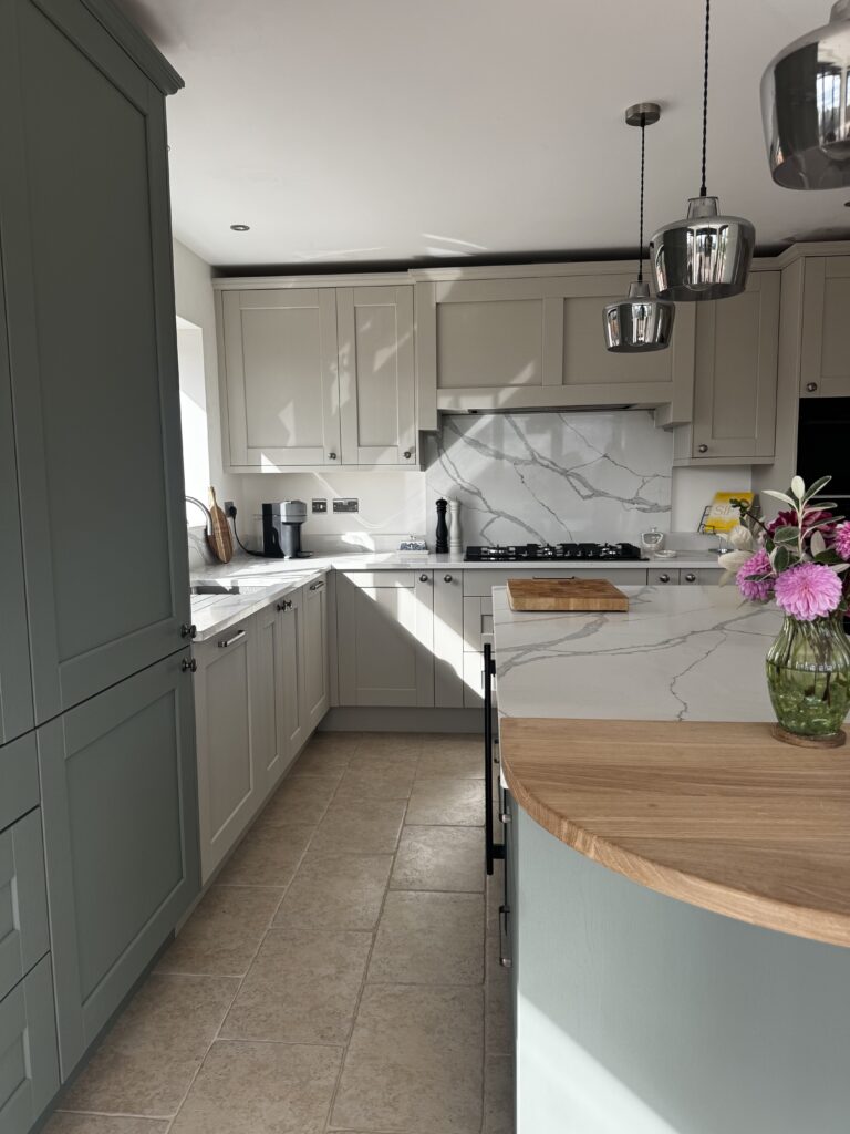 Recent Projects | A Kitchen Designed for the Next Generation: A Bespoke Reed Green & Taupe Kitchen