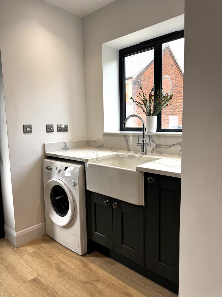 Recent Projects | A Kitchen Designed for the Next Generation: A Bespoke Reed Green & Taupe Kitchen